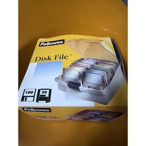 Fellowes Computerware 100 Disk File For 3.5" With Dividers NIB/NOS